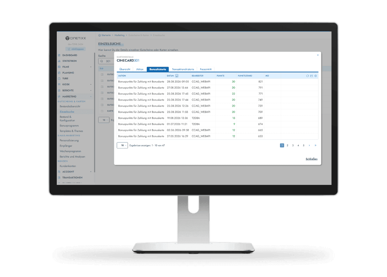 cinetixx marketing tools vorkonfiguriert