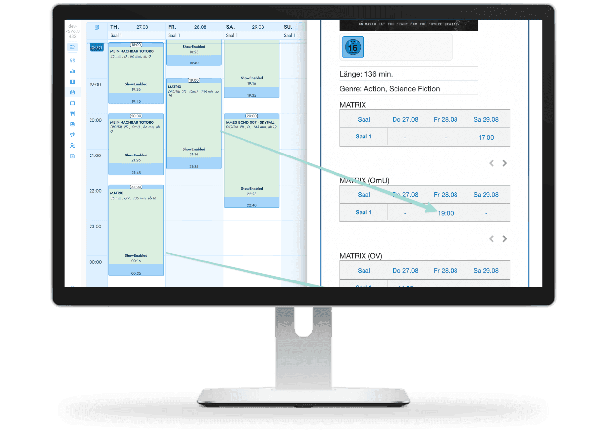 cinetixx online ticketing web integration